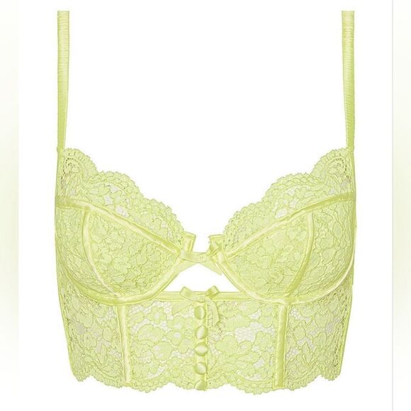For Love and Lemons Creamsicle Lace Underwire Bra Bustier Mint Green - Picture 2 of 8